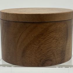 Wooden Duet Salt/Herbs Storage Box Round