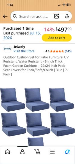 Jelwaly patio seat cushions