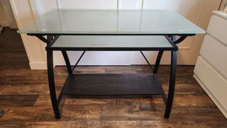 Glass and Metal Desk