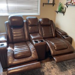 Ashley leather Power Recliner