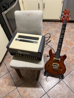 PAUL REED SMITH ELECTRIC GUITAR & EGNATER AMPLIFIER