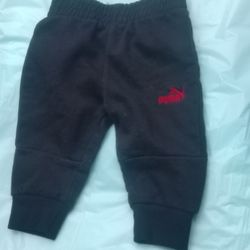 Puma Blk & Red Sweat Pants Toddler 
