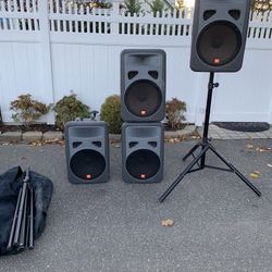 2  15inch JBL EON Power15 Speakers  AND 2 15 In Power Sub Woofers