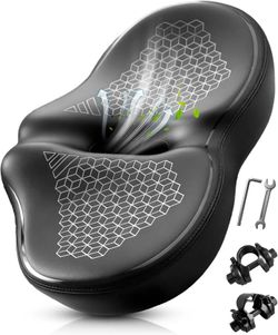 Comfortable Extra Wide Padded Bicycle Seat Cushio