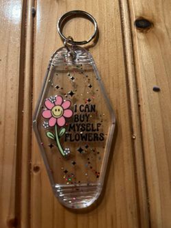 I CAN BUY MYSELF FLOWERS Vintage Hotel Keychain