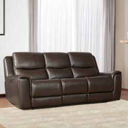 Costco Carey Leather Power Reclining Sofa with Power Headrests $450