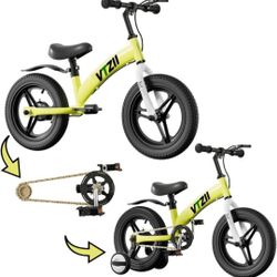 Balance Bike 2 in 1 with Pedals Brake Training Wheels Kickstand Pneumatic tyre,for Kids 2-7 Years Old,Kids Bike 16 inch