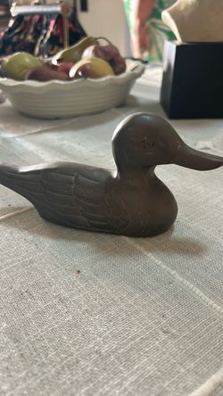 Bronze Duck Figurine Decorative Sculpture
