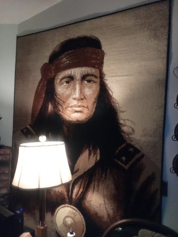 Full Size Wall Tapestry Of Indian Warrior