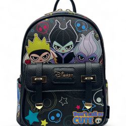 NEW WondaPop Disney Villains Don’t Call Us Cute Vegan Leather Mini Backpack