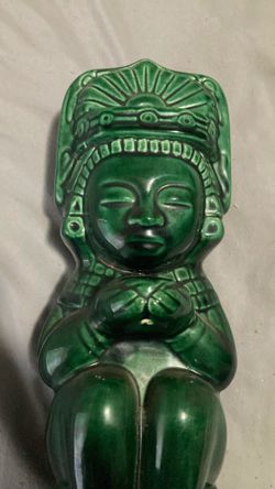 Kahlúa Green Ceramic Tiki Figurine