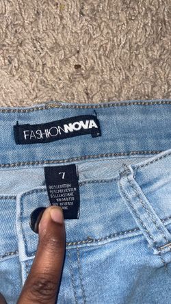 Fashion Nova Light Blue Ripped Skinny Jeans