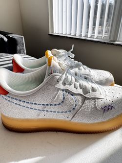 Men’s Nike Air Force 1 ’07 LV8 “Nike 101” – White/University Blue – Suede – Gum Outsole – Size 11.5