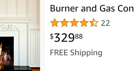 Large 34 inch Propane Fireplace Log Kit
