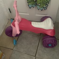 Fisher-Price Barbie Tough Trike With Storage Big Wheel Bike-toddler Play