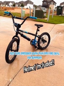 2019 TERROR BLUE BMX HARO SHREDDER GREAT CONDITION EXCELLENT QUALITY STARTER BIKE (HELMET INCLUDED!)