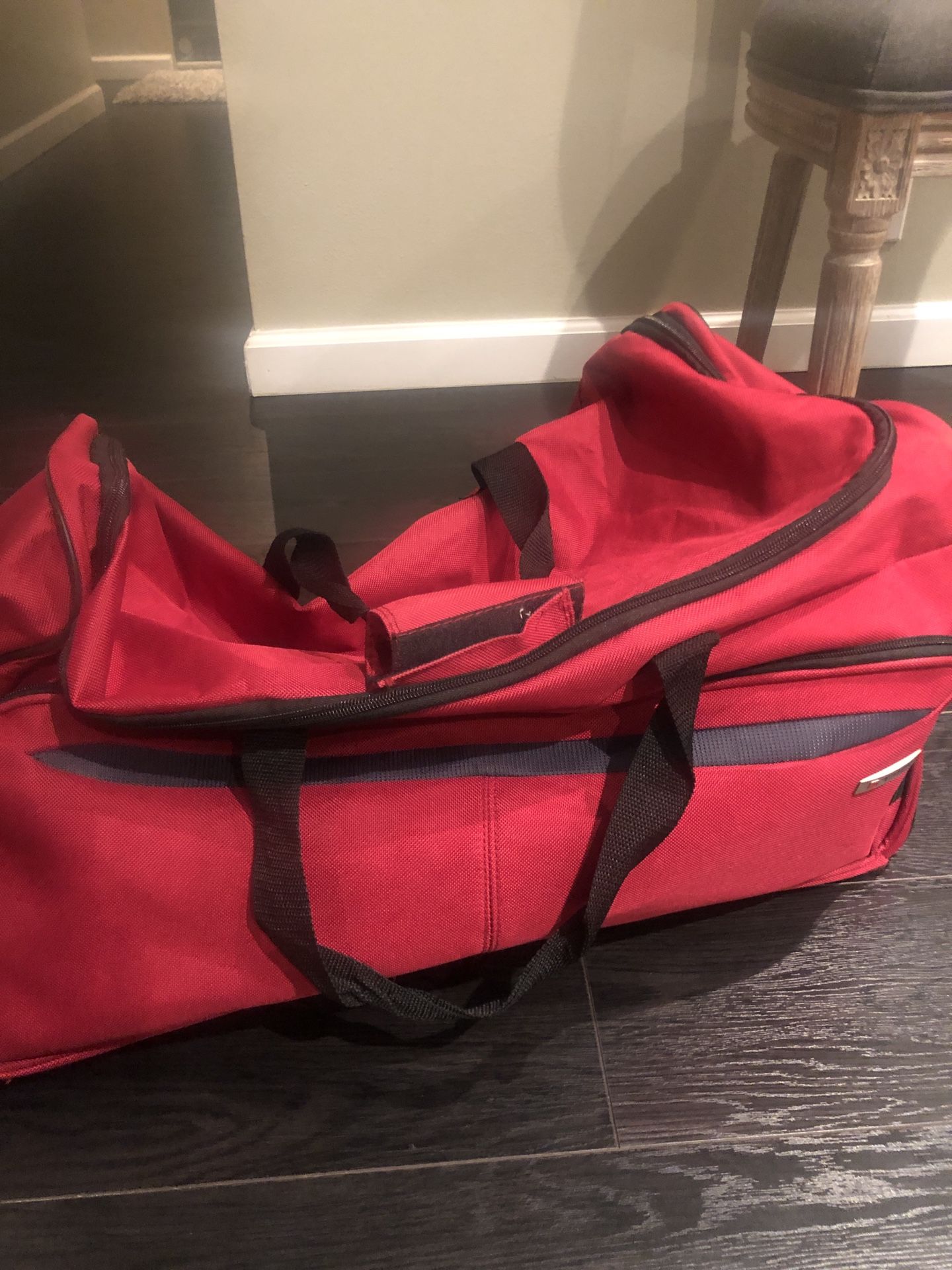 Red large travel bag