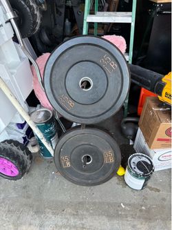 Set of 35lb Bumper weights good condition