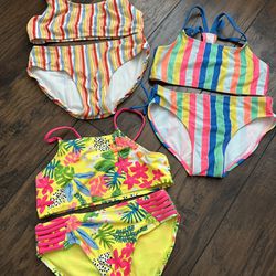 Girls bikini swimsuits set - size Medium 7/8 