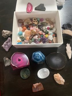 Assorted crystal and geode collection