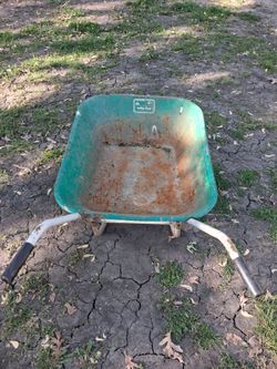 Antique Metal wheel barrel  radio flyer