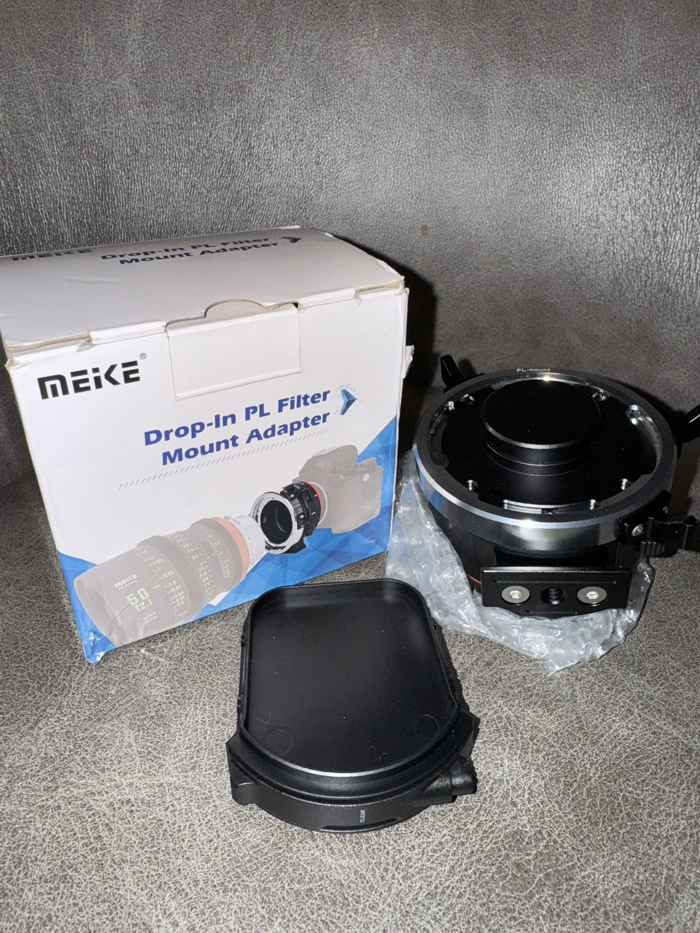 Meike Drop-In Filter Mount Adapter for PL-Mount Lens to RF-Mount Camera with VND & UV Filters