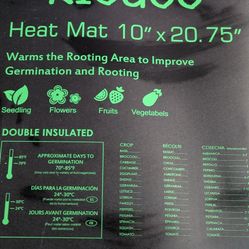 RIOGOO 10"x20.75" Seedling Heat Mat with Digital Thermostat Controller