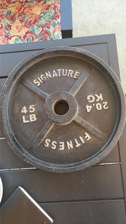 45lb metal plate black 2 inch hole