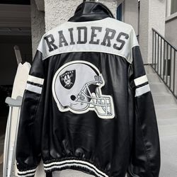 Raiders pleather Jacket