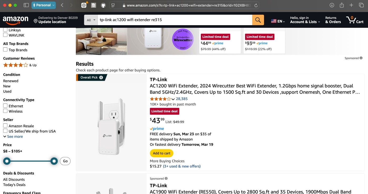 Tp-link WiFi Mesh Extender