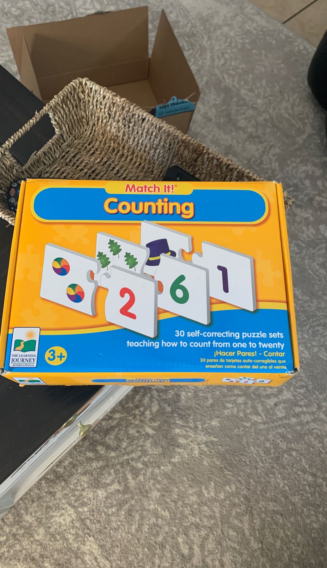 Kids children’s counting matching cards game