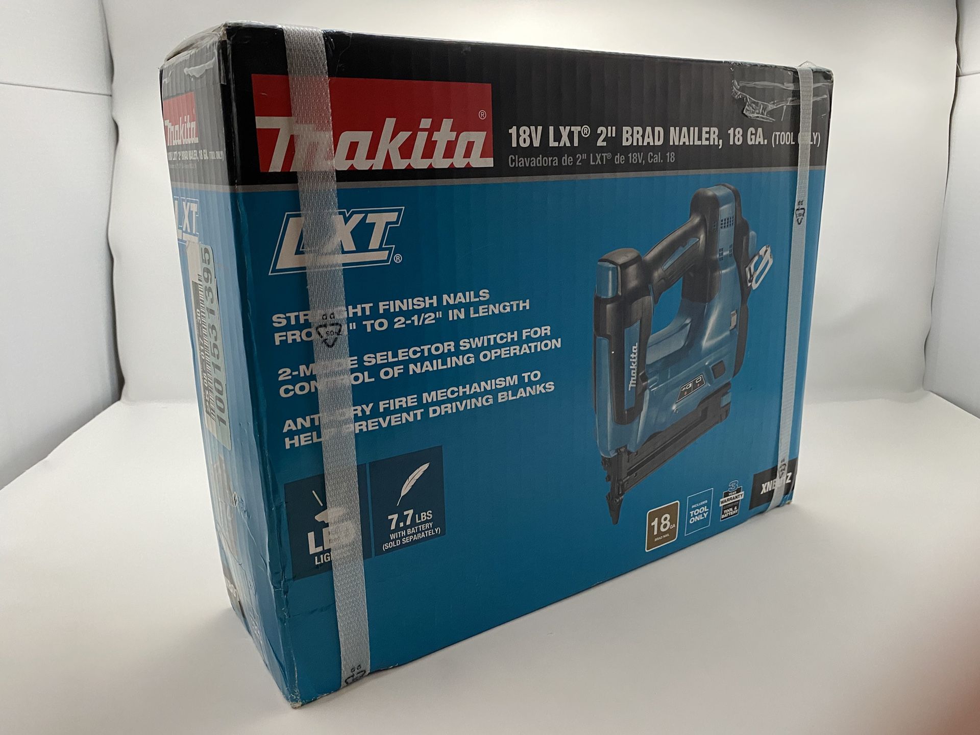 Makita XNB01Z 18V LXT lithium-Ion 18-Gauge Cordless Brad Nailer (Tool-Only)