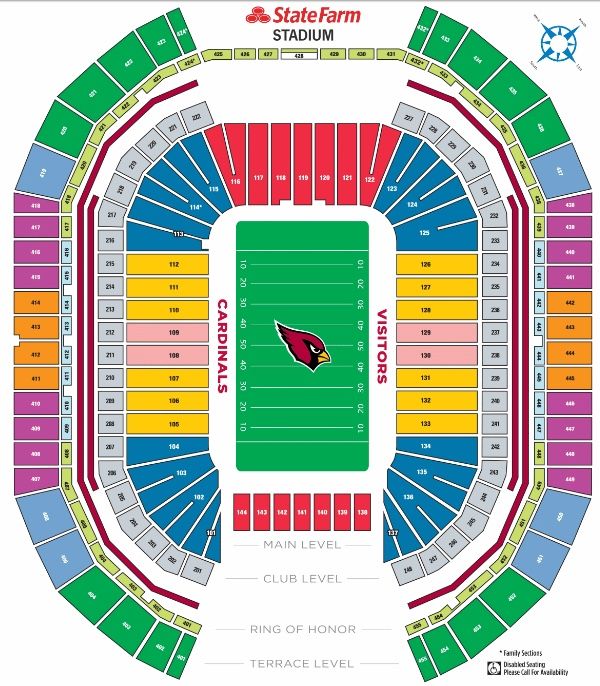 4 Chicago Bears Arizona Cardinals 25 yard Line Tickets