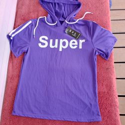 Women's short sleeve hooded shirt size XL/XXL