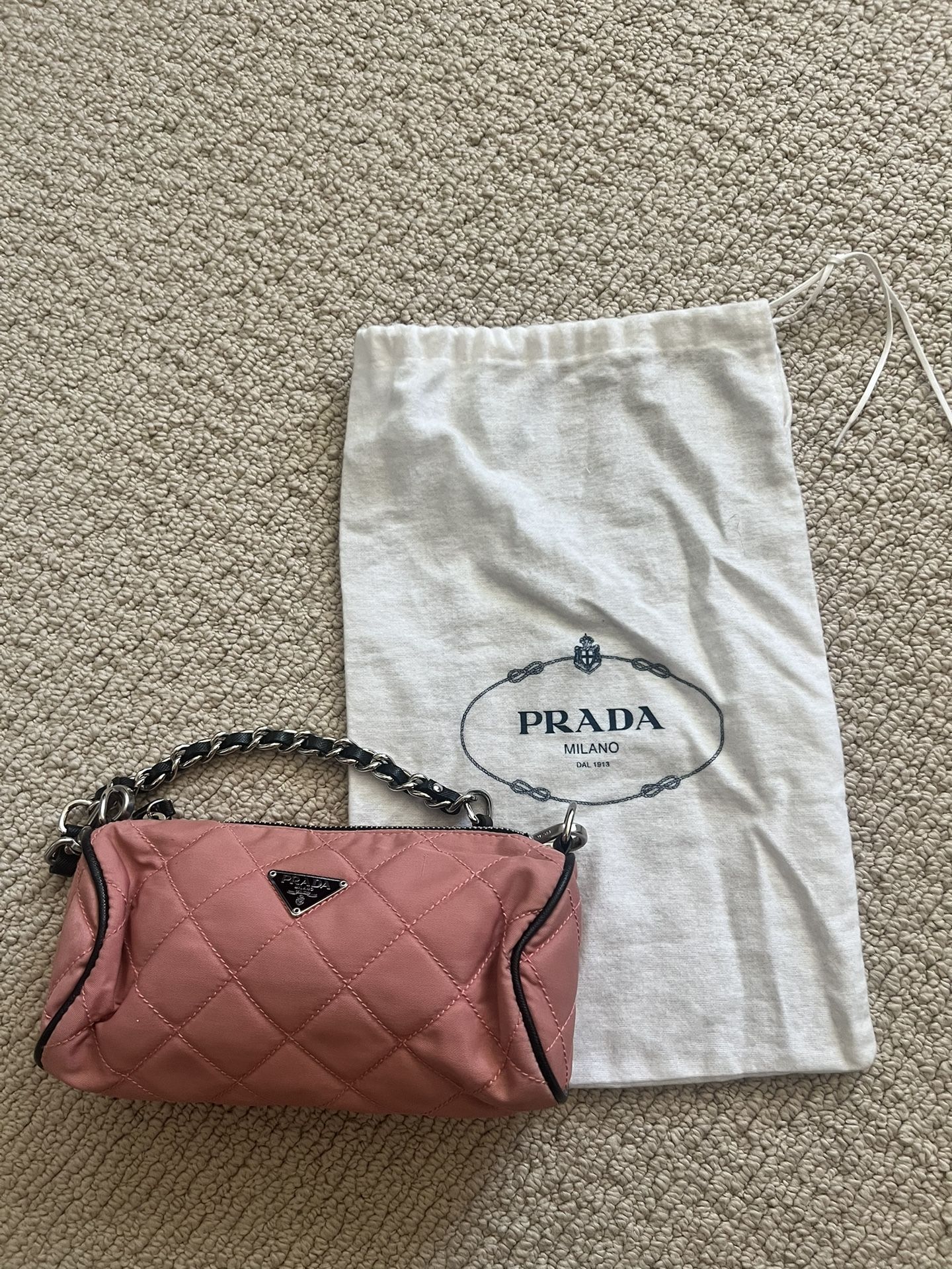 Prada Pink Mini Cylinder Nylon Bag