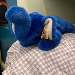 Rare TY beanie baby elephant plushie (Peanut) 1998 