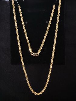 10K Gold Rope Chain Necklace