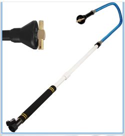 RV Black Tank Wand, Heavy Duty RV Waste Tank Cleaner Tool 360° Rotating Nozzle with Shutoff Valve 27 Inches Flexible Reach Powerful Rotary Cleaning- f