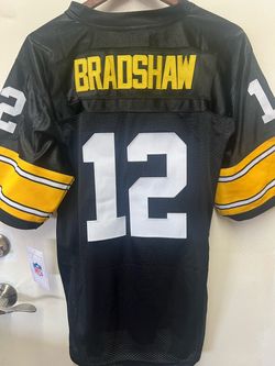 Terry Bradshaw #12 Pittsburgh Steelers Black Jersey New Size XL