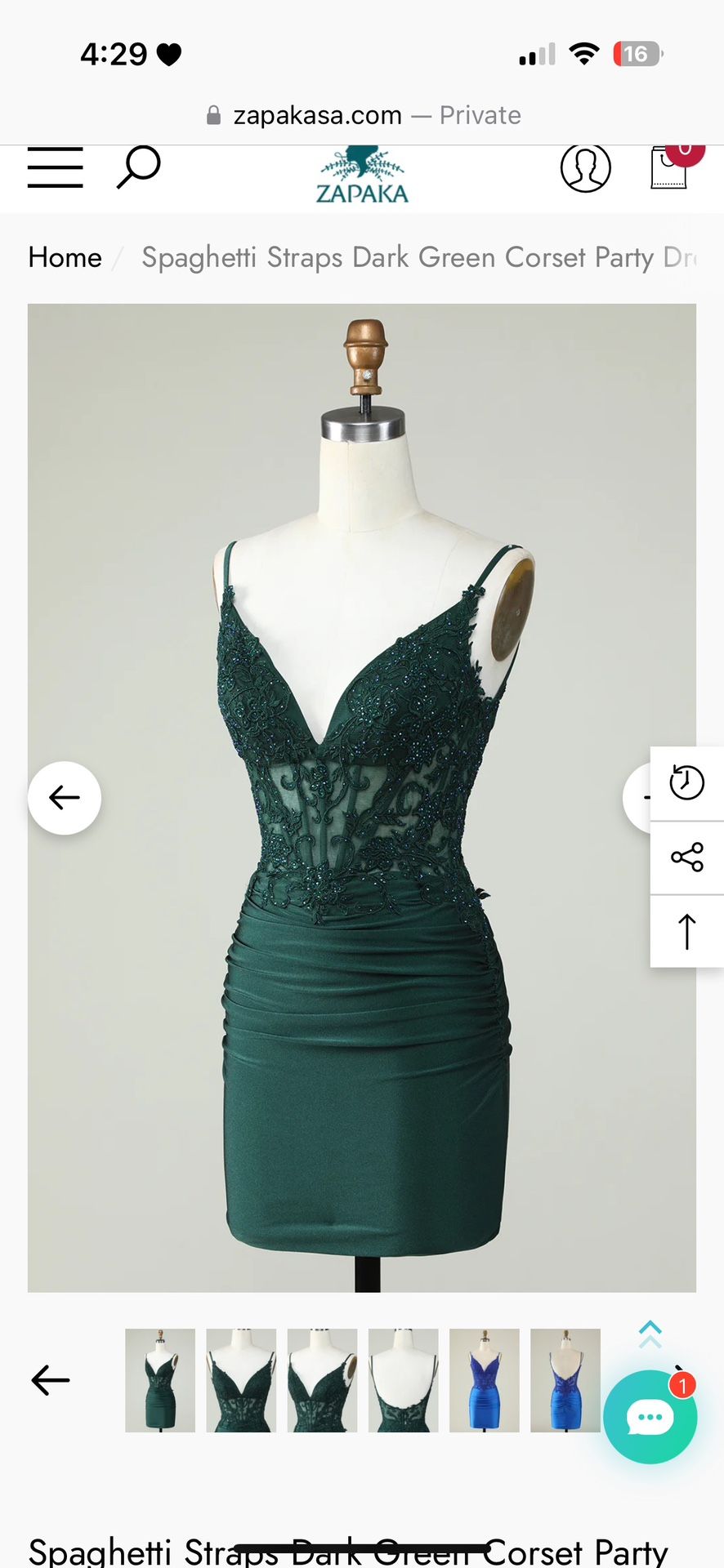 Green Corset Dress Size 6