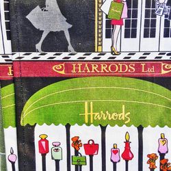 Harrods Vintage Tea Towels UNOPENED MIB kitchen Dish Towels 29" L X 2 !!