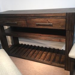 New Console Table With wine Rack solid wood
