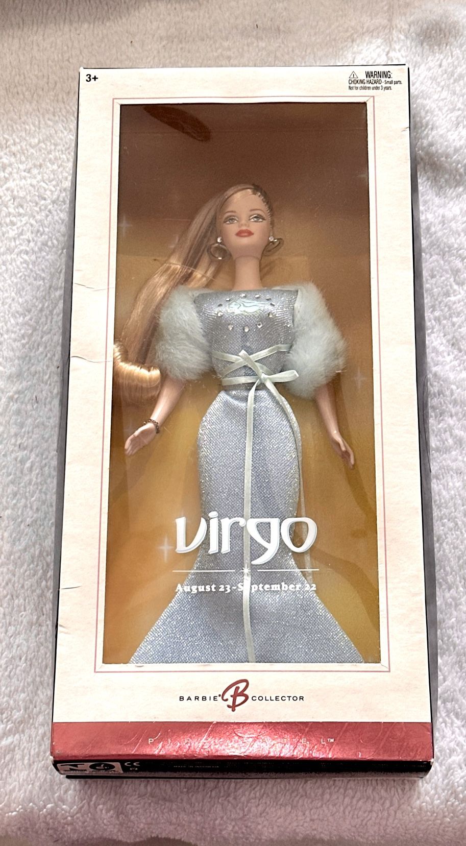 2004 Virgo-Zodiac Barbie. Barbie Collectors Pink Label- Vintage -New in Box.