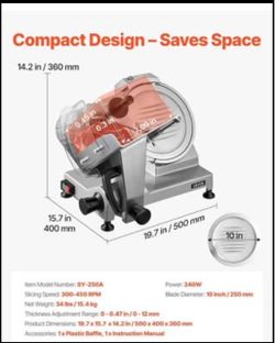 Brand new: Vevor 10 inch industrial size meat slicer