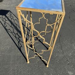 MCM Style Mirrored Side Table 
