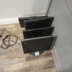 19 And 18 Computer Monitors And Wireless Keyboards