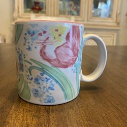 Vintage Russ Coffee Mug Flower Pattern 
