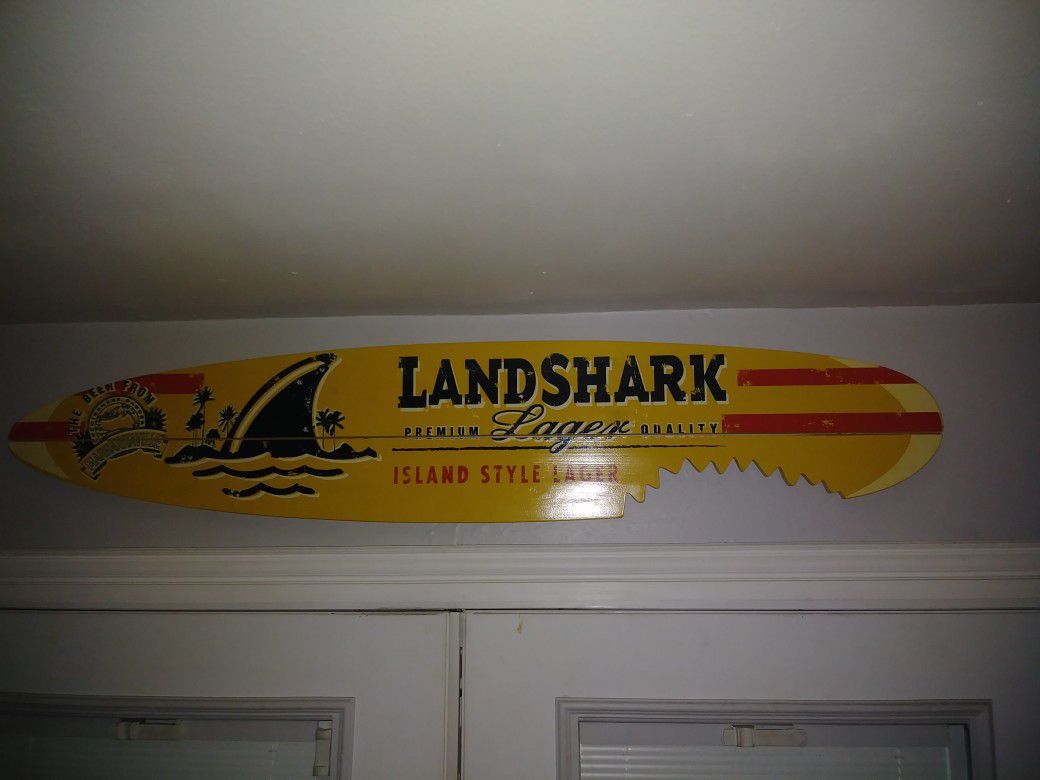 Big Landshark surfboard sign perfect condition $100