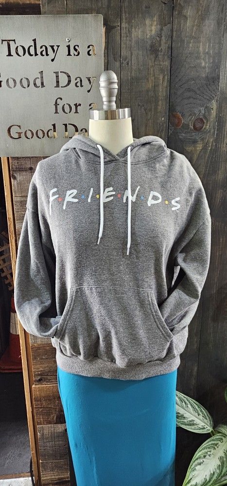 "Friends" grey fleece hoodie