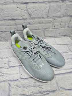 Under Armour Mens Yard Low MT Gray Baseball Metal Baseball Cleats Size 12 Bryce Harper